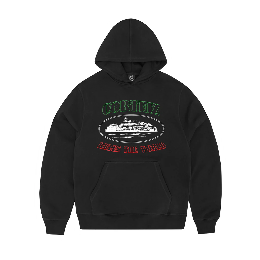 CORTEIZ OG ALCATRAZ ITALIA HOODIE BLACK CORTEIZ OG ALCATRAZ ITALIA HOODIE BLACK