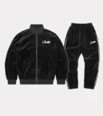 Corteiz VVS Velour Black Tracksuit - Corteiz