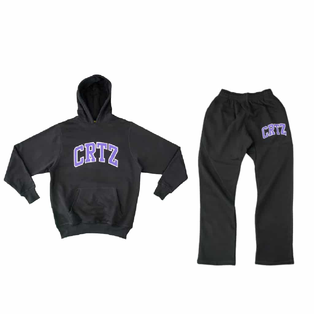 Corteiz Dropout Black Purple Tracksuit Corteiz Dropout Black Purple Tracksuit
