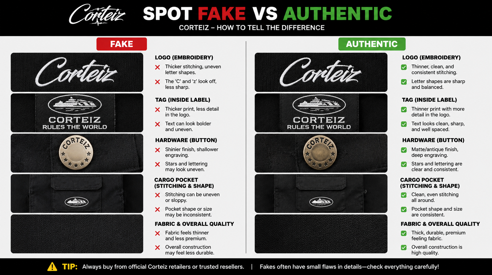 How to Spot Fake vs Authentic Corteiz