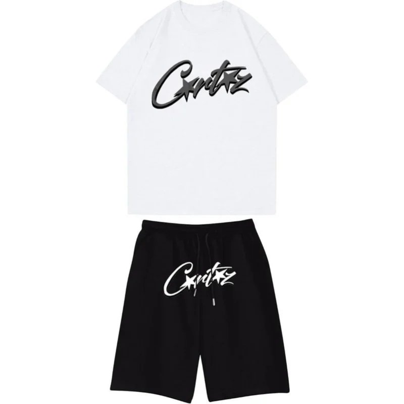 Corteiz Short Set White/Black Corteiz Short Set White/Black