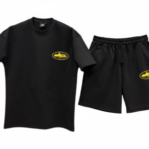 Corteiz Black Shorts Set